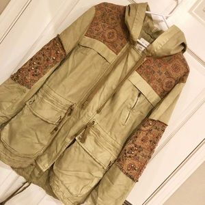 NWT Free People Caramel Bohemian Parka